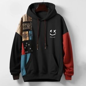 X-Factor sweatshirt w/ print design, soft cotton blend fabric, kangaroo pockets.